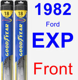 Front Wiper Blade Pack for 1982 Ford EXP - Hybrid