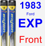 Front Wiper Blade Pack for 1983 Ford EXP - Hybrid