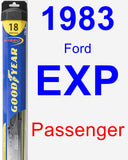 Passenger Wiper Blade for 1983 Ford EXP - Hybrid