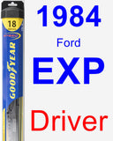 Driver Wiper Blade for 1984 Ford EXP - Hybrid