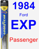 Passenger Wiper Blade for 1984 Ford EXP - Hybrid