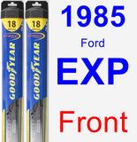 Front Wiper Blade Pack for 1985 Ford EXP - Hybrid