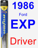 Driver Wiper Blade for 1986 Ford EXP - Hybrid