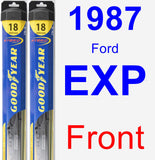 Front Wiper Blade Pack for 1987 Ford EXP - Hybrid