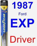 Driver Wiper Blade for 1987 Ford EXP - Hybrid
