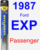 Passenger Wiper Blade for 1987 Ford EXP - Hybrid