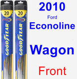 Front Wiper Blade Pack for 2010 Ford Econoline Wagon - Hybrid