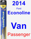 Passenger Wiper Blade for 2014 Ford Econoline Van - Hybrid