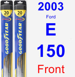 Front Wiper Blade Pack for 2003 Ford E-150 - Hybrid