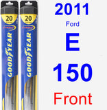Front Wiper Blade Pack for 2011 Ford E-150 - Hybrid