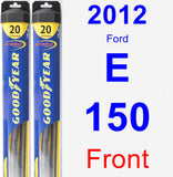 Front Wiper Blade Pack for 2012 Ford E-150 - Hybrid