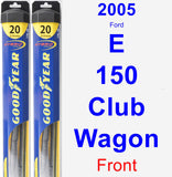 Front Wiper Blade Pack for 2005 Ford E-150 Club Wagon - Hybrid