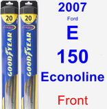 Front Wiper Blade Pack for 2007 Ford E-150 Econoline - Hybrid