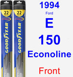 Front Wiper Blade Pack for 1994 Ford E-150 Econoline - Hybrid