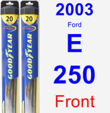 Front Wiper Blade Pack for 2003 Ford E-250 - Hybrid