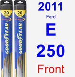 Front Wiper Blade Pack for 2011 Ford E-250 - Hybrid