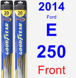 Front Wiper Blade Pack for 2014 Ford E-250 - Hybrid