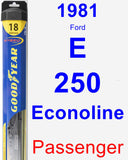 Passenger Wiper Blade for 1981 Ford E-250 Econoline - Hybrid