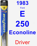 Driver Wiper Blade for 1983 Ford E-250 Econoline - Hybrid