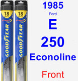 Front Wiper Blade Pack for 1985 Ford E-250 Econoline - Hybrid