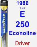 Driver Wiper Blade for 1986 Ford E-250 Econoline - Hybrid