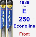 Front Wiper Blade Pack for 1988 Ford E-250 Econoline - Hybrid