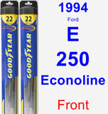 Front Wiper Blade Pack for 1994 Ford E-250 Econoline - Hybrid