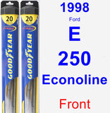 Front Wiper Blade Pack for 1998 Ford E-250 Econoline - Hybrid