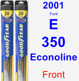 Front Wiper Blade Pack for 2001 Ford E-350 Econoline - Hybrid