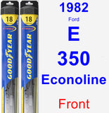 Front Wiper Blade Pack for 1982 Ford E-350 Econoline - Hybrid