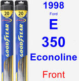 Front Wiper Blade Pack for 1998 Ford E-350 Econoline - Hybrid