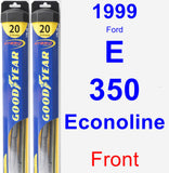 Front Wiper Blade Pack for 1999 Ford E-350 Econoline - Hybrid