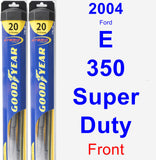 Front Wiper Blade Pack for 2004 Ford E-350 Super Duty - Hybrid