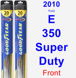 Front Wiper Blade Pack for 2010 Ford E-350 Super Duty - Hybrid