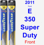 Front Wiper Blade Pack for 2011 Ford E-350 Super Duty - Hybrid