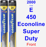 Front Wiper Blade Pack for 2000 Ford E-450 Econoline Super Duty - Hybrid