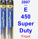 Front Wiper Blade Pack for 2007 Ford E-450 Super Duty - Hybrid