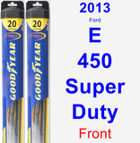 Front Wiper Blade Pack for 2013 Ford E-450 Super Duty - Hybrid