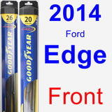 Front Wiper Blade Pack for 2014 Ford Edge - Hybrid