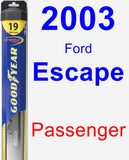 Passenger Wiper Blade for 2003 Ford Escape - Hybrid