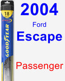 Passenger Wiper Blade for 2004 Ford Escape - Hybrid