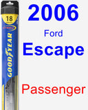 Passenger Wiper Blade for 2006 Ford Escape - Hybrid