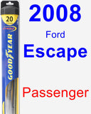 Passenger Wiper Blade for 2008 Ford Escape - Hybrid