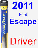 Driver Wiper Blade for 2011 Ford Escape - Hybrid