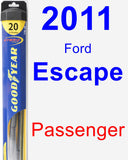 Passenger Wiper Blade for 2011 Ford Escape - Hybrid