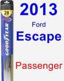 Passenger Wiper Blade for 2013 Ford Escape - Hybrid