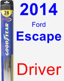 Driver Wiper Blade for 2014 Ford Escape - Hybrid