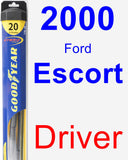 Driver Wiper Blade for 2000 Ford Escort - Hybrid