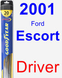 Driver Wiper Blade for 2001 Ford Escort - Hybrid