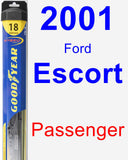 Passenger Wiper Blade for 2001 Ford Escort - Hybrid